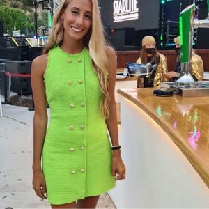 ZARA TEXTURED WEAVE DRESS
WITH BUTTONS- SMALL-NWT